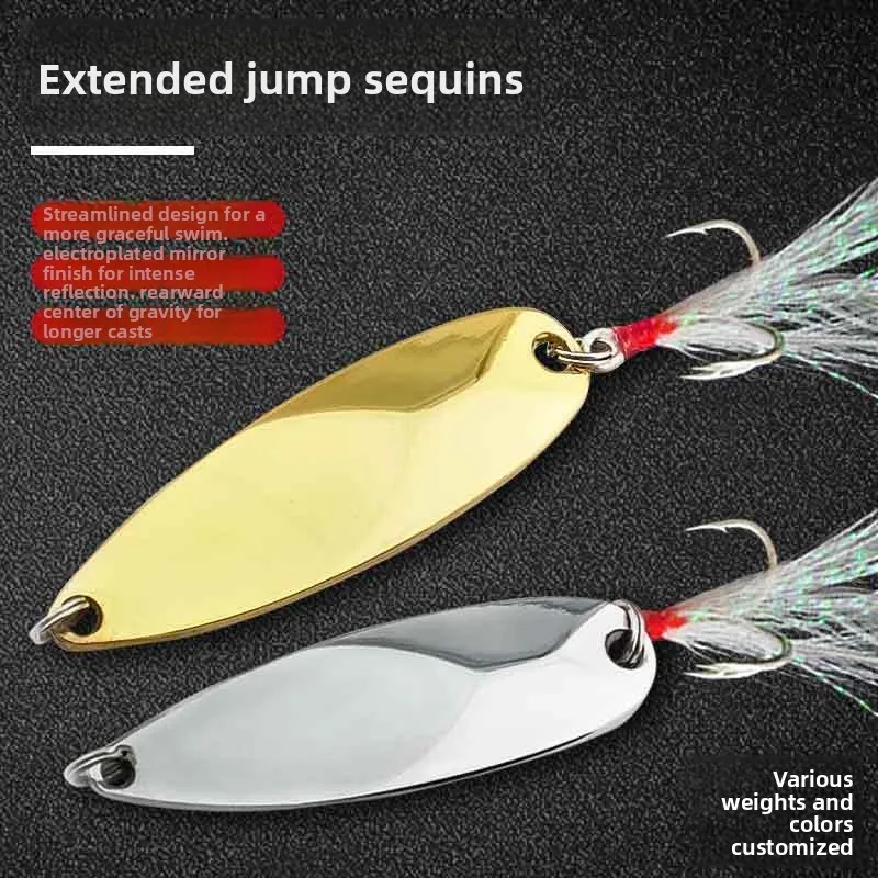 Lengthen Jumping Lure Mouth Sequin Zinc Alloy Fresh Water Coil-up ABS Pencil Lure - view 2