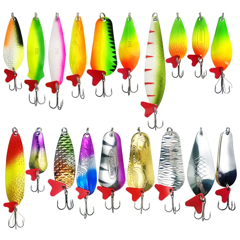 CHEERY Big Long Cast Metal Spoon Lure Spinner 16g-32g Red Heart ABS Pencil Lure - view 4