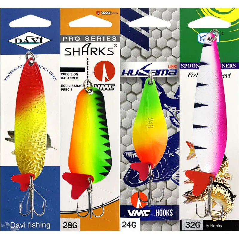 CHEERY Big Long Cast Metal Spoon Lure Spinner 16g-32g Red Heart ABS Pencil Lure - view 5