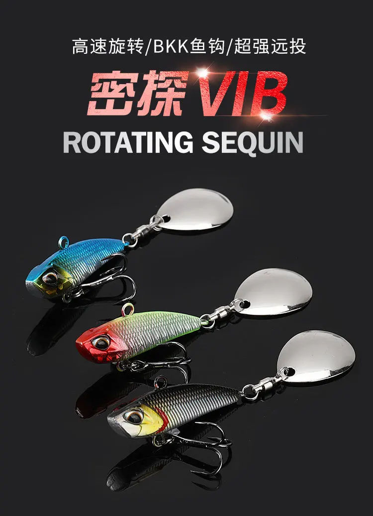 Cheery Rotating Sequins Metal Composite Suitable All Swimming Spoon & Spinner ABS Pencil Lure - view 4