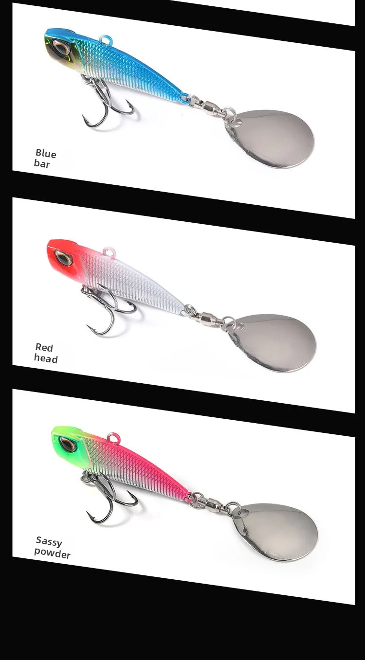 Cheery Rotating Sequins Metal Composite Artificial Hard Bait with ABS Pencil Lure - view 5