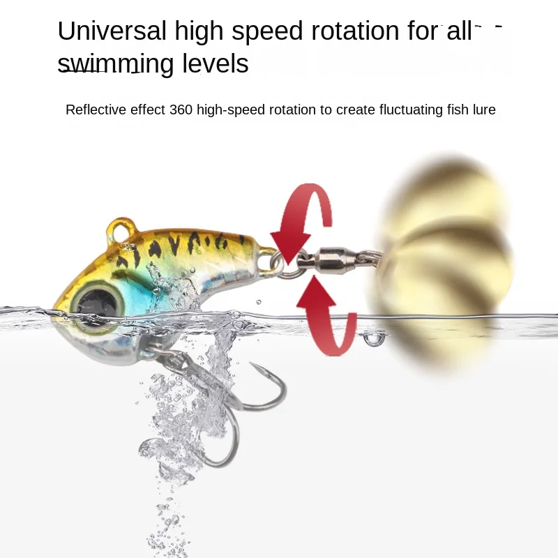 New Luya Bait Fast Spinning Small Whirlwind Vibration VIB Iron ABS Pencil Lure - view 2