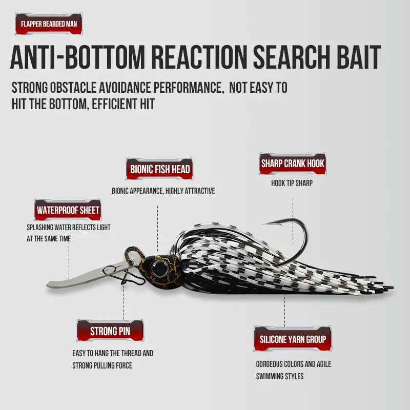 CHEERY Metal Sequin Jig Water-Blocking Board Whisker Lure Live ABS Pencil Lure - view 14
