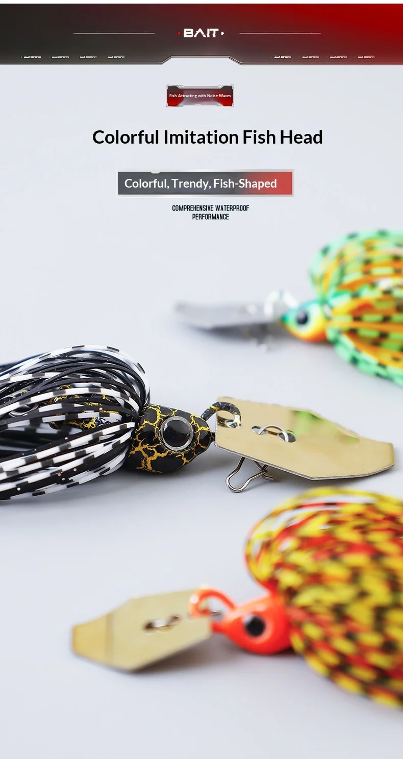 CHEERY Metal Sequin Jig Water-Blocking Board Whisker Lure Live ABS Pencil Lure - view 2
