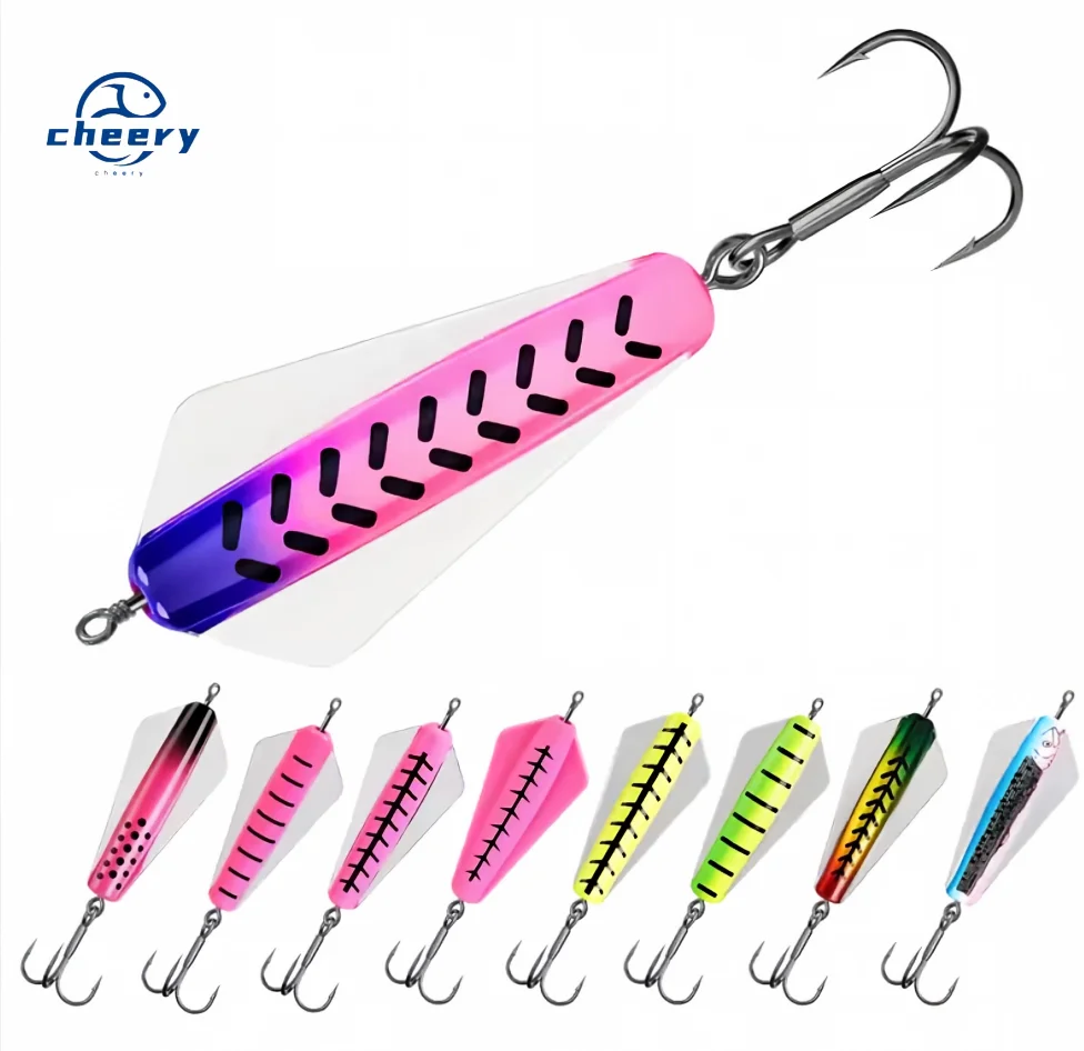 CHEERY 3.8cm 5.2cm 5.5cm 7.3cm Saltwater Trout Salmon Pike Bass Spoon & Spinner