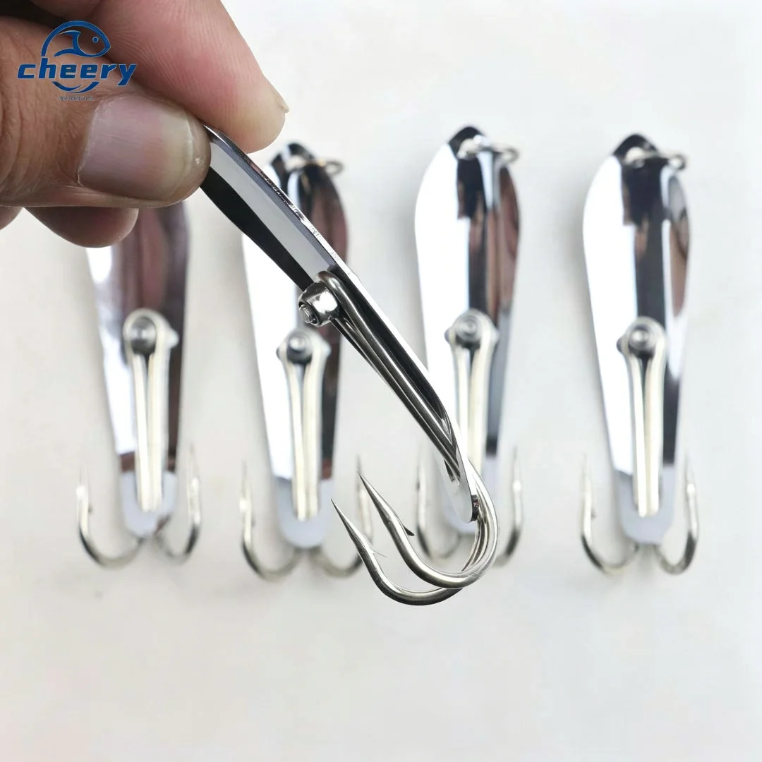 CHEERY Stainless Steel Casting &amp; Trolling Fishing Spoon Lure